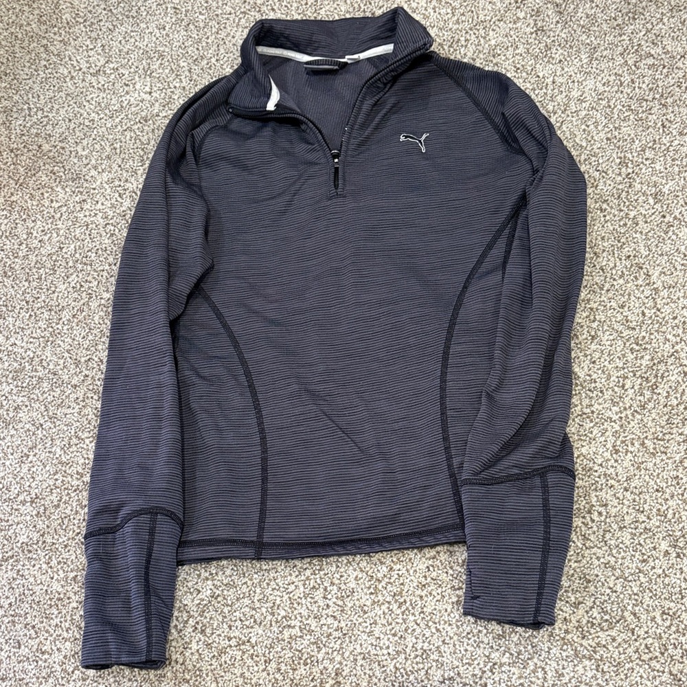 Puma Women’s Dark Gray Half-Zip Athletic Top
